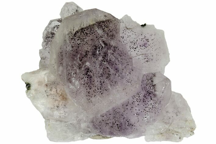 Amethyst Crystal with Spotted Epidote Phantoms - China #221168